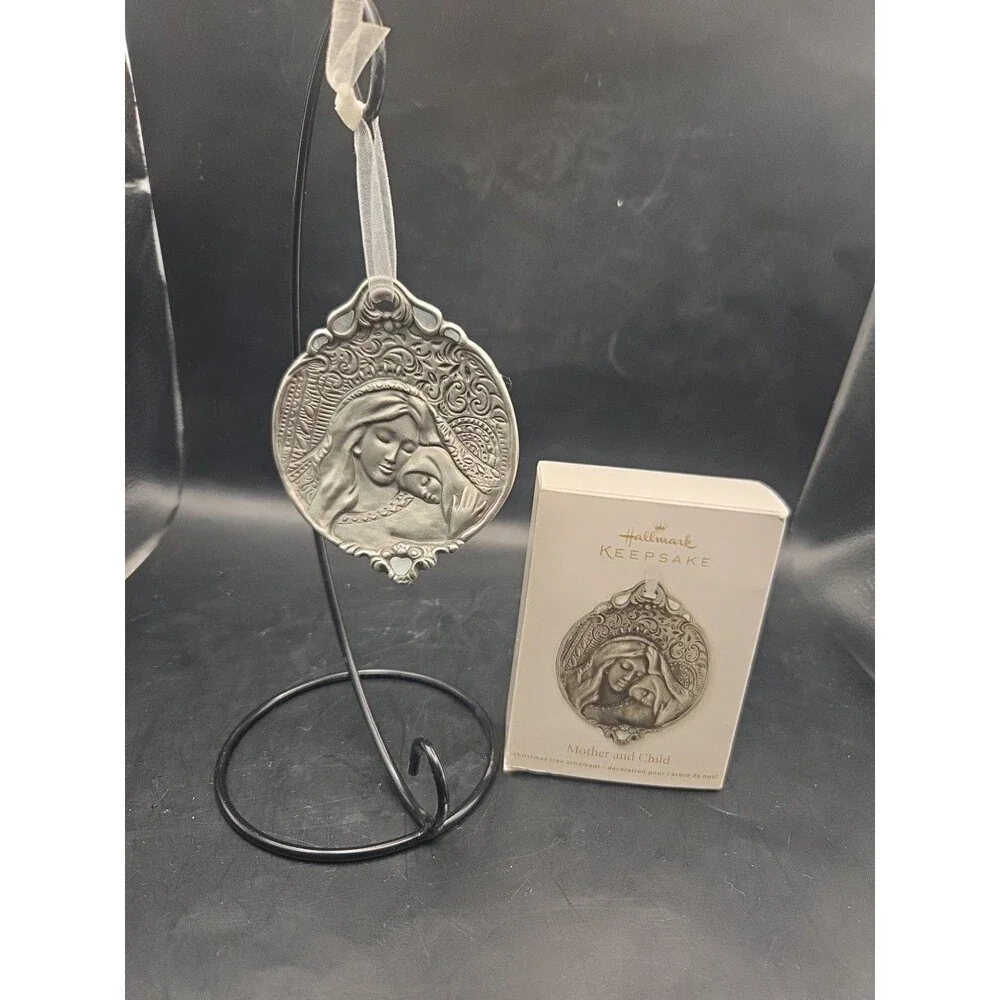 Hallmark Keepsake Pewter Christmas Ornament Mother And Child By Joanne Eschrich